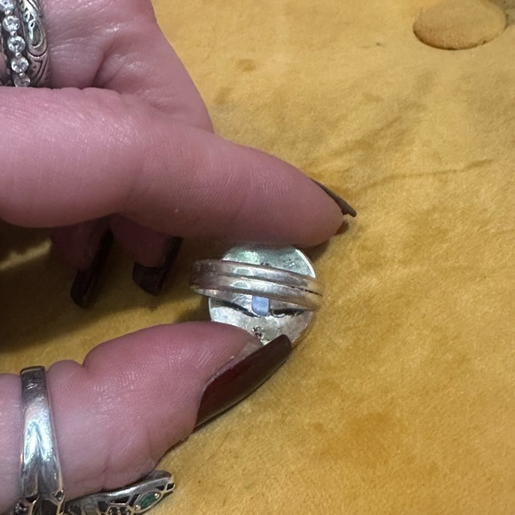 STERLING geode slice ring - Picture 4 of 5